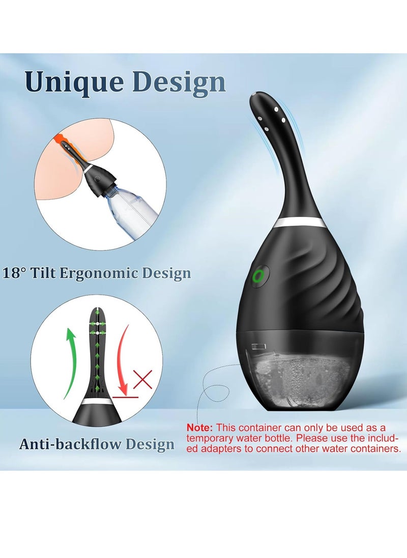 General Douche Automatic Enema Douche,9 Holes Electric Enema with 5 Speeds Enemas for Colon Cleanse Men, Anti Back Flow Enema Cleaner Douches for Men Women, Remote Control Reusable Douche Bottle  - Image 2