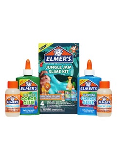 ELMER'S Elmer's Jungle Jam Slime Kit includes Magical Slime liquid Activator and Washable Color Glue - 4 Pieces Kit  - Image 1