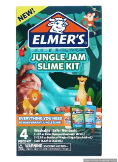 ELMER'S Elmer's Jungle Jam Slime Kit includes Magical Slime liquid Activator and Washable Color Glue - 4 Pieces Kit  - Image 2