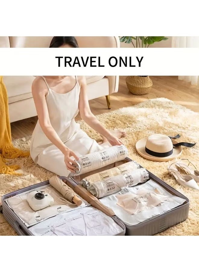 Arabest 8 Pack Vacuum Storage Bags, Space Saver Bags with Travel Hand Pump, Compression Airtight Sealer Bags for Clothes, Bedding, Pillows, Comforters, Blankets, 2 Jumbo, 2 Large, 2 Medium, 2 Small - Image 4