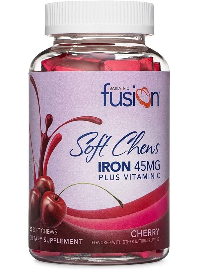 Bariatric Fusion مكمل الحديد الطري مع فيتامين C | بنكهة الكرز | فيتامين مضغ للمرضى الذين خضعوا لجراحة السمنة | خالي من الجلوتين | مكمل حديد للنساء والرجال | 60 حبة | إمداد لمدة شهرين - Image 4