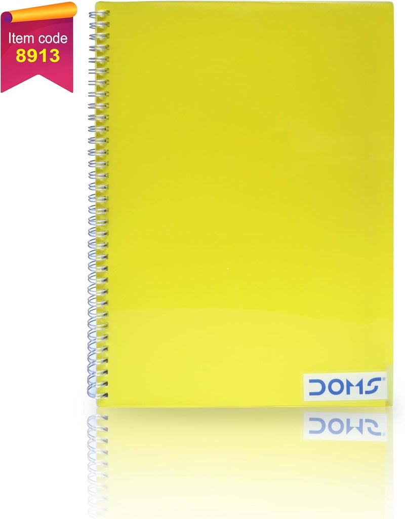Doms 160 Pages Twin Wiro Notebook, A4 Size, Assorted Colors