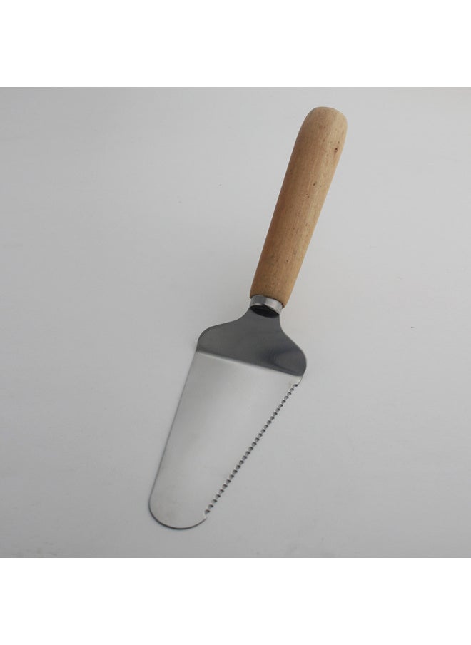 Generic 披萨2件套木柄披萨铲滚轮不锈钢披萨切刀单轮介饼分割刀烘焙工具-颜色:芽铲  - Image 1