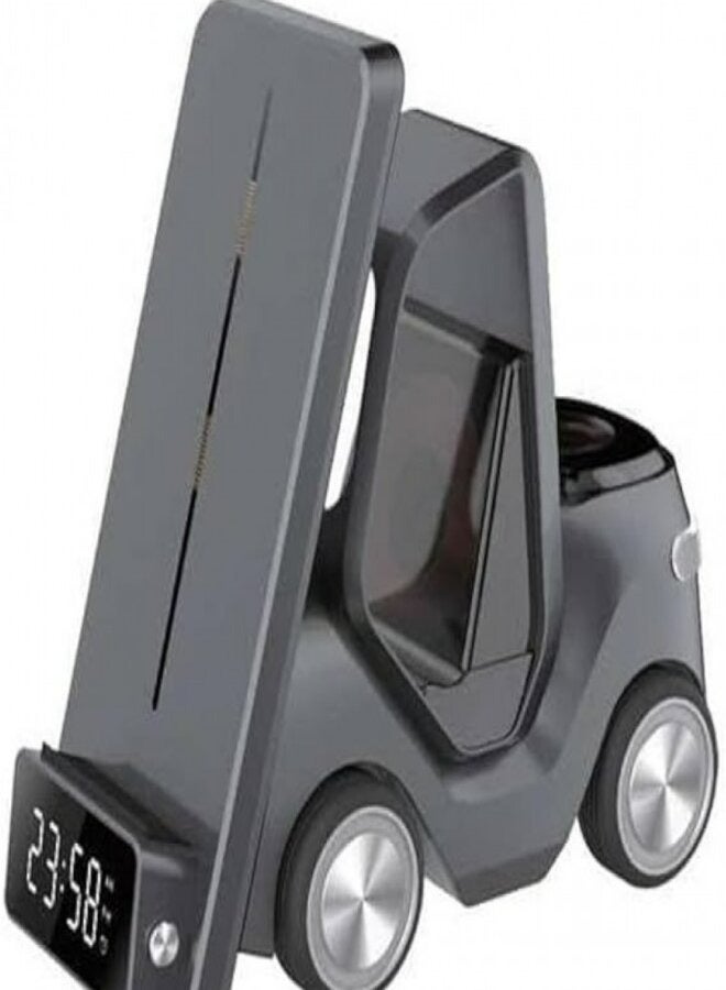 Green Lion Forklift 5 in 1 Wireless Charger 15W - Black - Image 1
