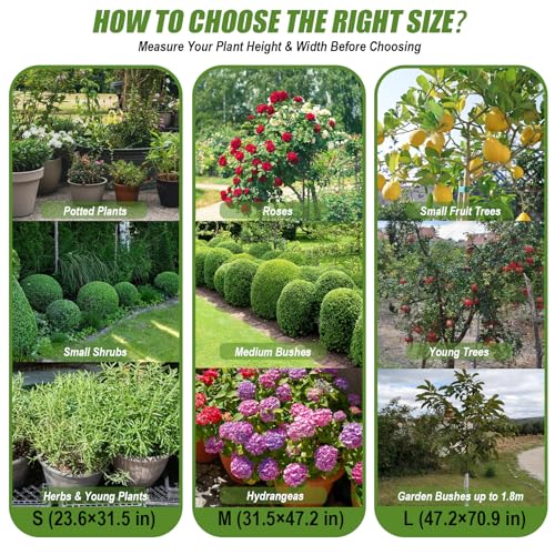 Clebay 5Pcs Plant Frost Protection Covers 23.6x31.5 Inches – Reusable Breathable Freeze Blankets with Drawstring, Waterproof Non-Woven Fabric Frost Cloth for Winter Plant, Shrub, Tree, and Garden Protection - Image 5