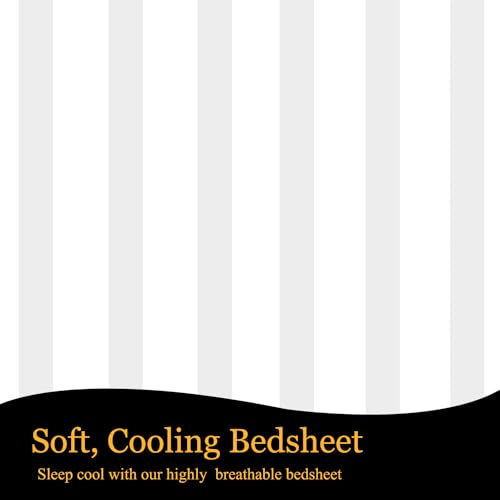 FRESH FROM LOOM Microfiber Wrinkle Resistant | Soft Skin Safe | Breathable King Size Flat Bedsheets | Hotel & Home | Double Bedsheet Set with 2 Pillow Covers (108x108 Inches White) - Image 4