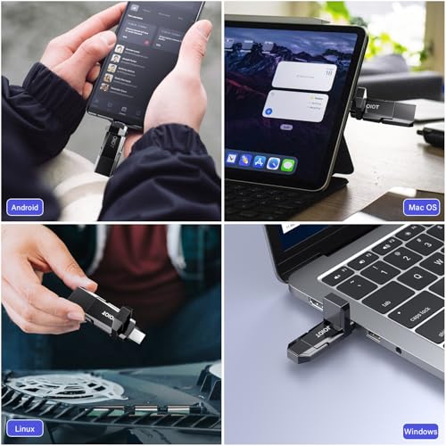 JOIOT USB C Flash Drive 128GB Up to 450MB/s Dual Type-C & USB-A USB 3.2 Solid State Drive USB-C Thumb Drive Compatible with iPhone 15/16 Series Smartphone Tablet Laptop Car Smart TV Game Console - Image 4