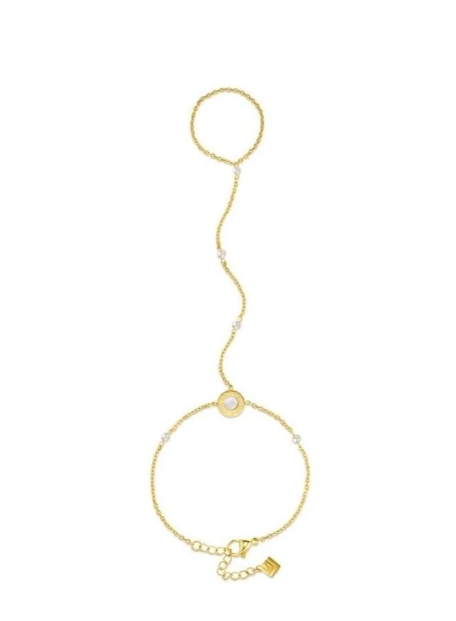 غاي لاروش Victoria Gold plated Bracelet with Pearls for Women