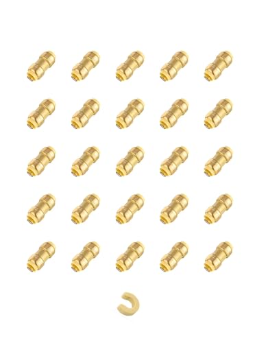 EFIELD Pack of 25 EFIELD 34Inch Straight Coupling PushFit Brass Fittings to Connect Pex Copper CPVC Tube with a Disconnect ClipPF00825PCS - Image 1