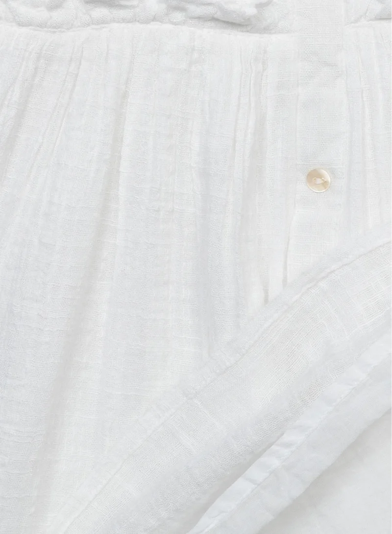 MINOTI Eyelet Puff Sleeve Dress