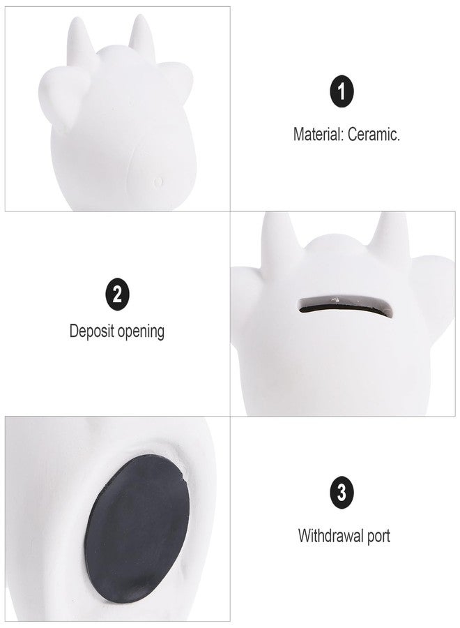 TOYANDONA DIY Ceramic Animal Money Bank for Kids Paint Your Own Piggy Bank Sculpture Creative Saving Pot for Children S Birthday and Home Decoration - Image 3