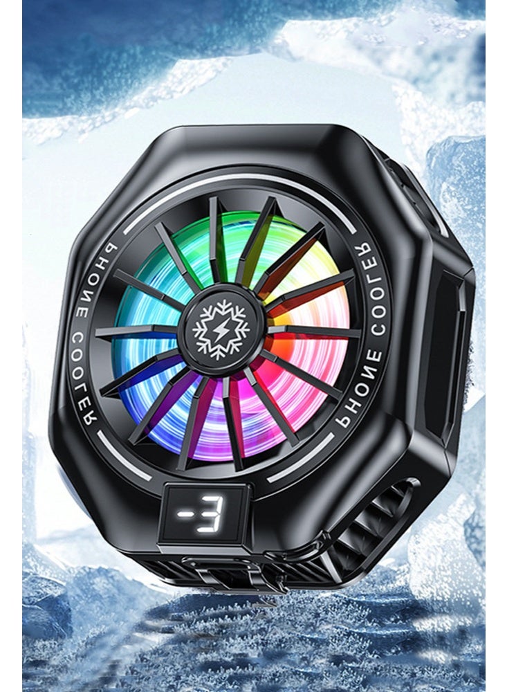 Phone Cooler, Phone Cooling Fan for Gaming, 2 Modes, Adsorption Design, Semiconductor Phone Cooler with RGB Light,Mini Phone Cooler for Mobile Phone Tablet PC - Image 5