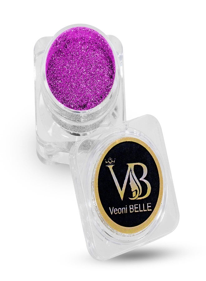 Veoni Belle HD Holographic loose Glitter eyeshadow for eye makeup -Sapphire Pink (5g) - Image 1