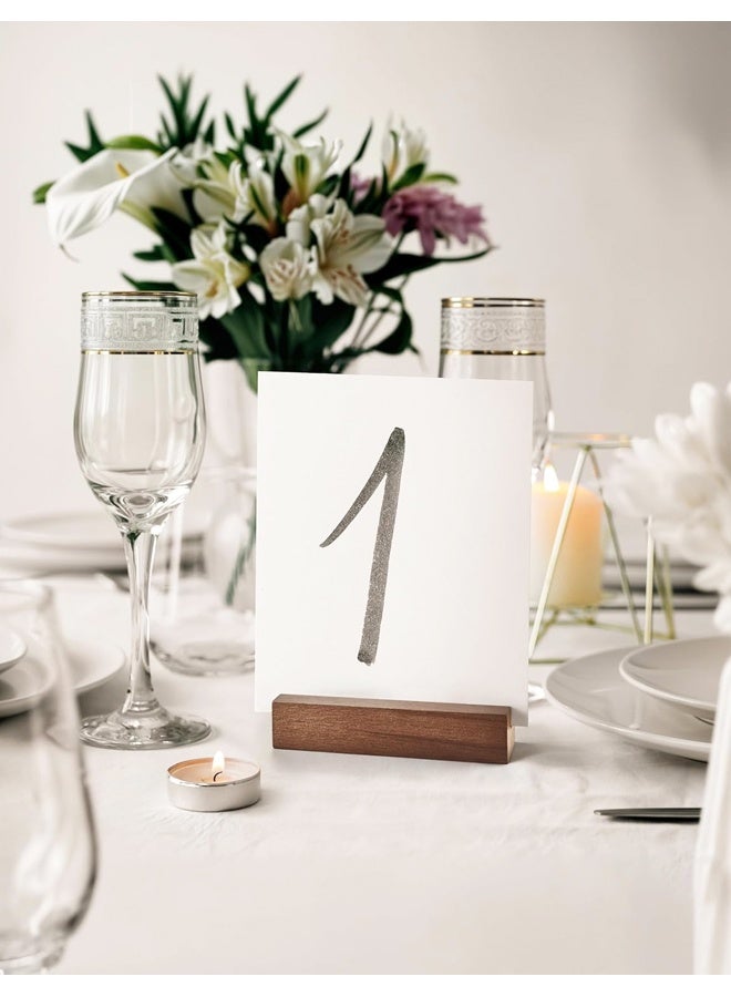 8PCS Wooden Table Number Place Card Holders For Wedding Restaurant Office Party Decor - Image 3