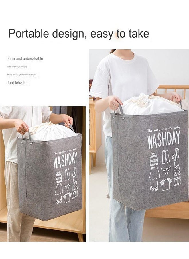 MHD - Foldable Cotton And Linen Storage Bag For Clothes - Image 1