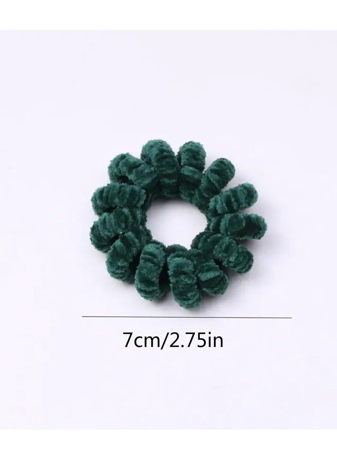 Goolsky 3pcs Classic and Fashionable Spiral Phone Cord High Elastic Hair Ring Hair Rope for Women and Girls to Tie Braids Thick Hair, Thin Hair, Curly Hair Applicable - Image 3