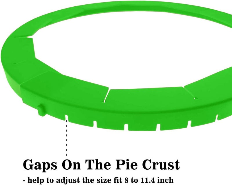 Antenda Adjustable Silicone Pie Crust Shields - Baking Protectors Cover Pie Edge, Fit 8-11.4 Inch Pies - Image 2