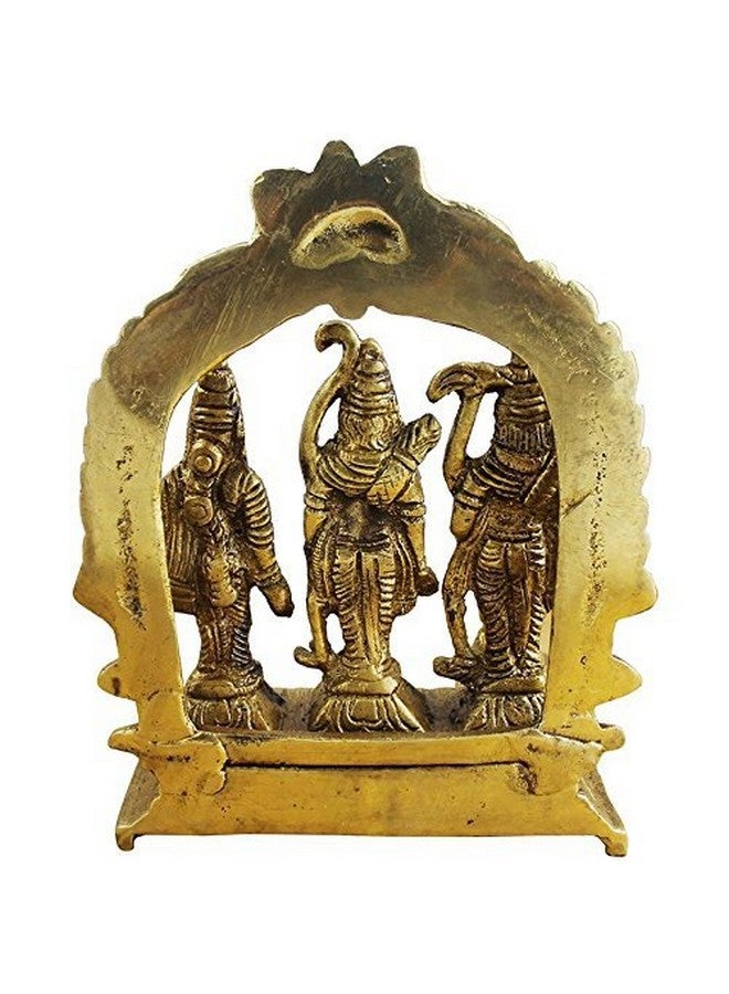 Pick End Now Antique Brass Made Lord Ram Darbar | Product Dimensions - 3.0x1.0x3.2 in, 250Gm - Image 3