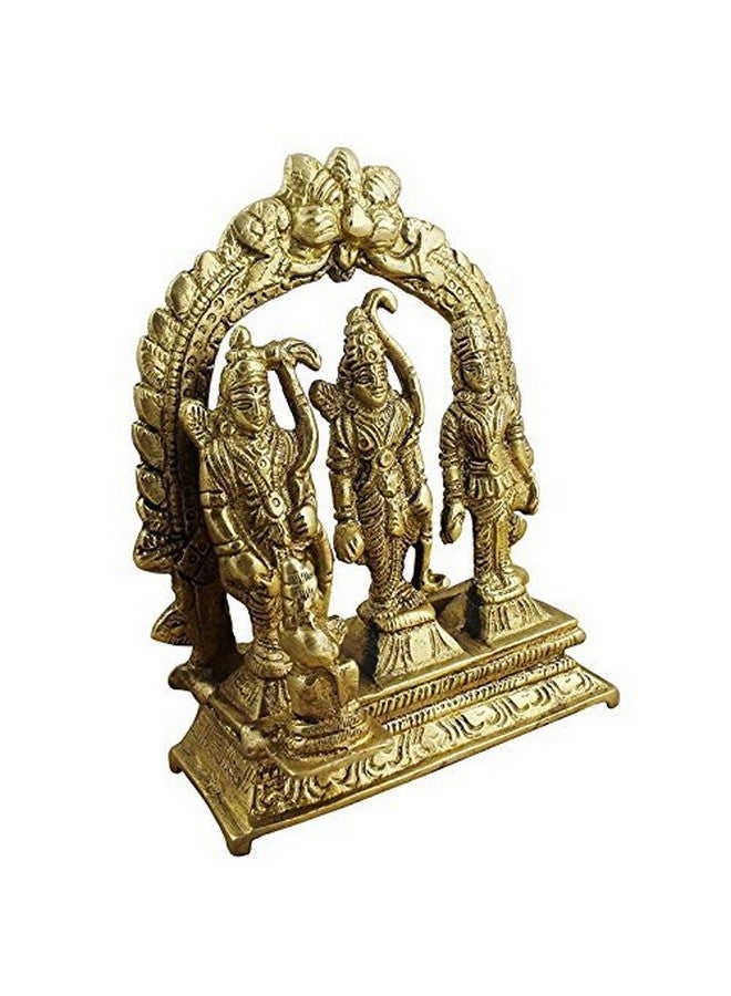 Pick End Now Antique Brass Made Lord Ram Darbar | Product Dimensions - 3.0x1.0x3.2 in, 250Gm - Image 2