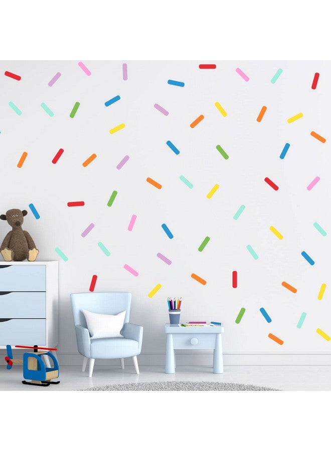 Supzone 128Pcs Colorful Sprinkles Decals Confetti Wall Stickers Mini Bar Matte Finish Vinyl Art Sticker for Kids Nursery Playroom Teen Girl's Bedroom Dorm Home Decoration - Image 5
