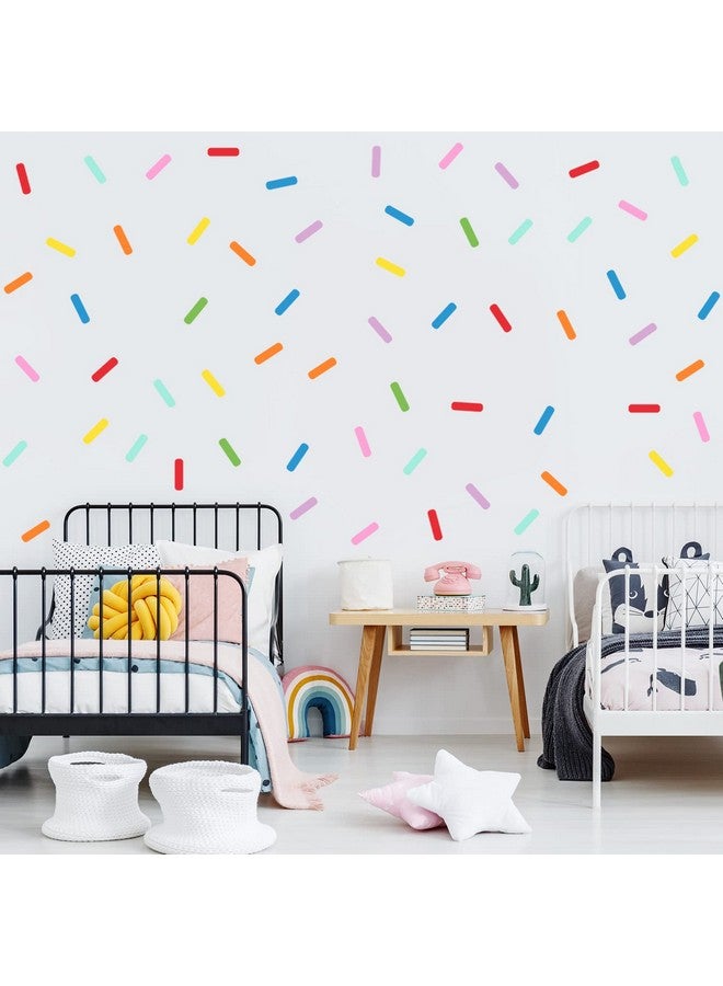 Supzone 128Pcs Colorful Sprinkles Decals Confetti Wall Stickers Mini Bar Matte Finish Vinyl Art Sticker for Kids Nursery Playroom Teen Girl's Bedroom Dorm Home Decoration - Image 4