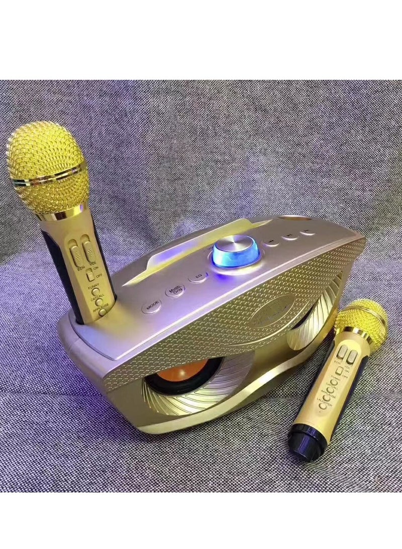 SDRD Wireless Bluetooth Speaker With 2-Piece Mic Rechargeable Portable Speaker - Image 4