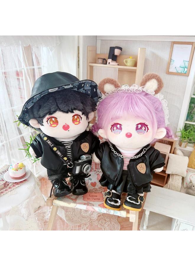 20cm Cotton Doll Clothes Star Doll Nude Leather Rod Dress Strap Dress Normal Body Plump Body Cotton Toy-Specifications:20cm-Color:Shield Bear Jacket - Image 2