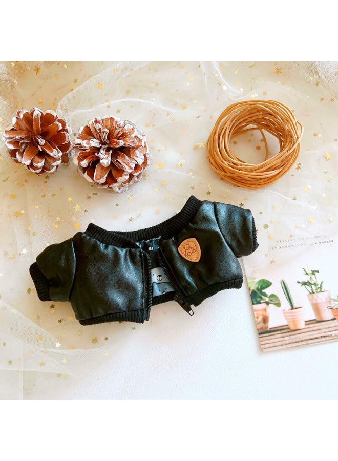 20cm Cotton Doll Clothes Star Doll Nude Leather Rod Dress Strap Dress Normal Body Plump Body Cotton Toy-Specifications:20cm-Color:Shield Bear Jacket - Image 1