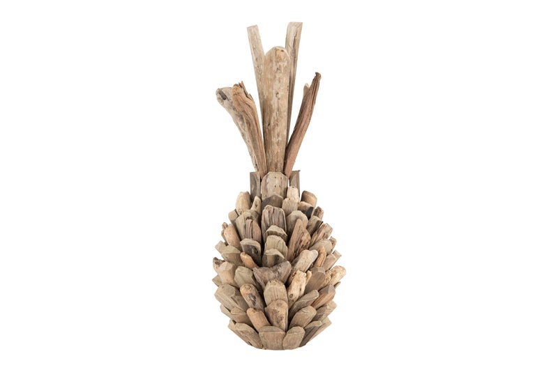 Creative Coop Pure Driftwood Pineapple Decoration Brown