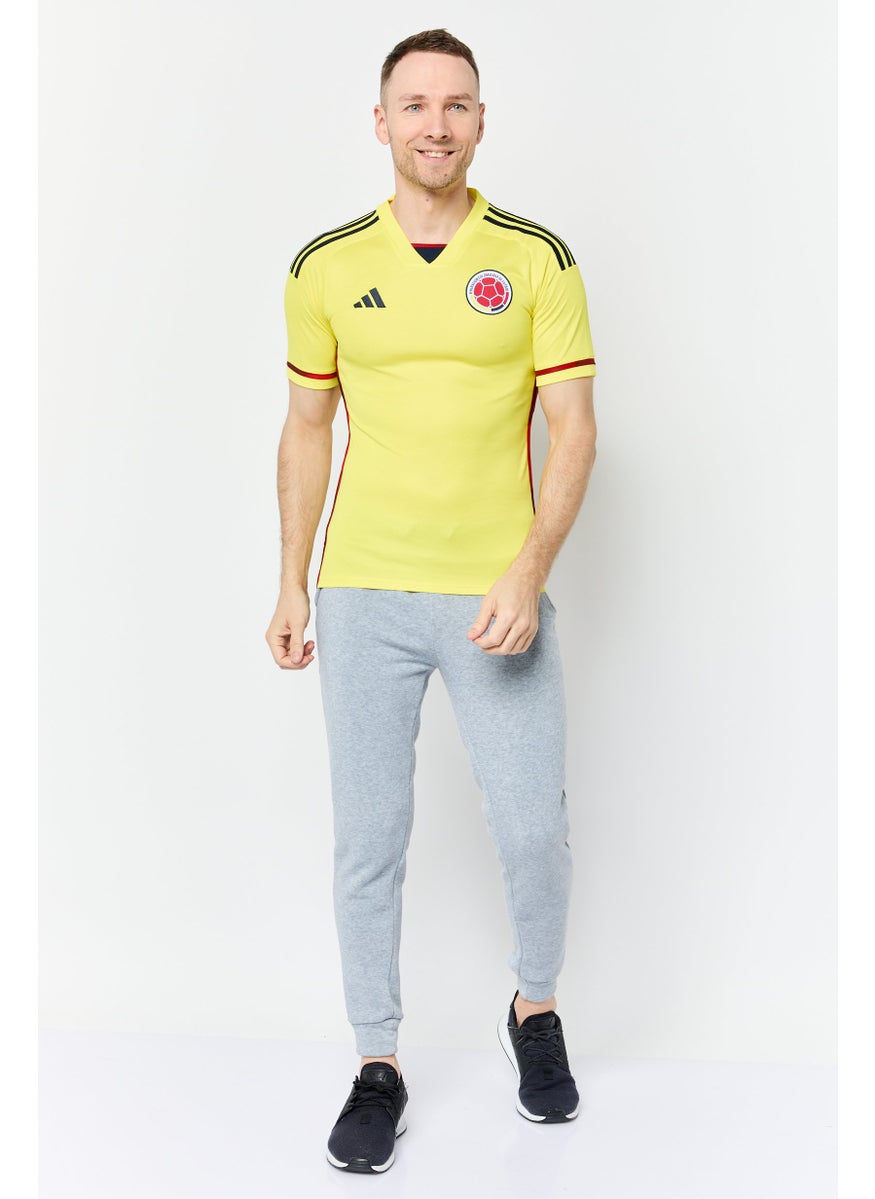 Adidas Men Sportswear Fit Short Sleeve Football Jersey, Yellow  - Image 3