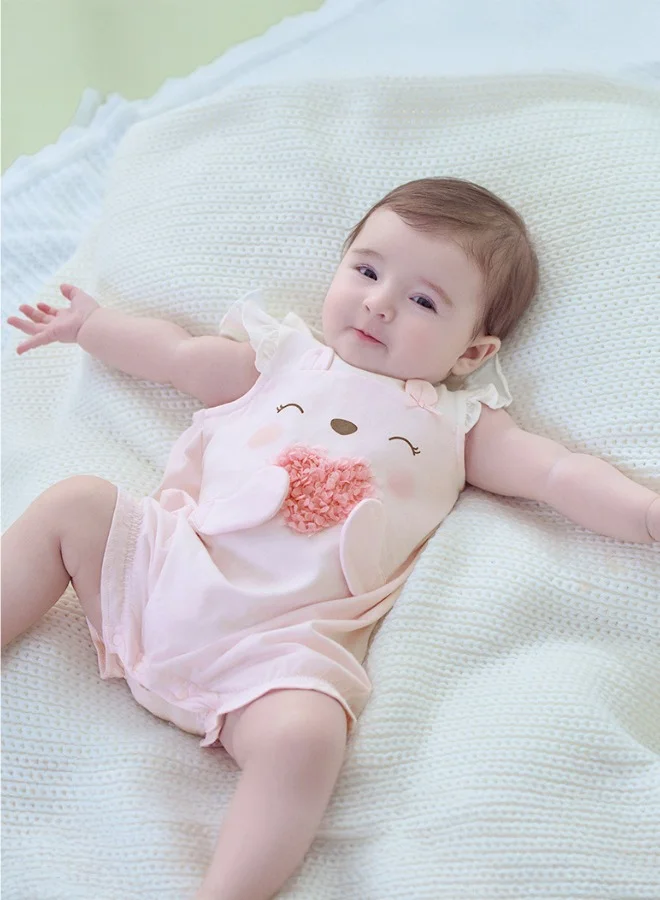 ديف اند بيلا رومبير قطني لطفلة مع وجه دب ثلاثي الأبعاد