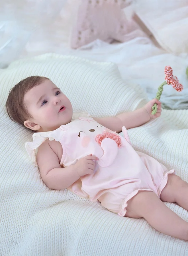 ديف اند بيلا رومبير قطني لطفلة مع وجه دب ثلاثي الأبعاد