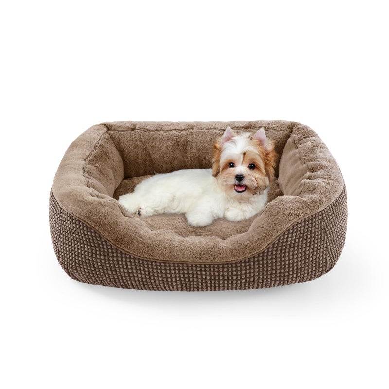 INVENHO Small Dog Bed Orthopedic Warming Soft Calming Sleeping Durable with Anti-Slip Bottom - Image 1