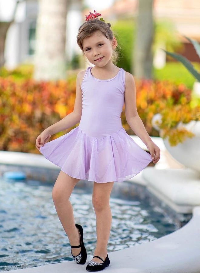 Arshiner Kid Girls Hollow Back Ballet Leotard with Skirt Sleeveless Dance Dresses - Image 5