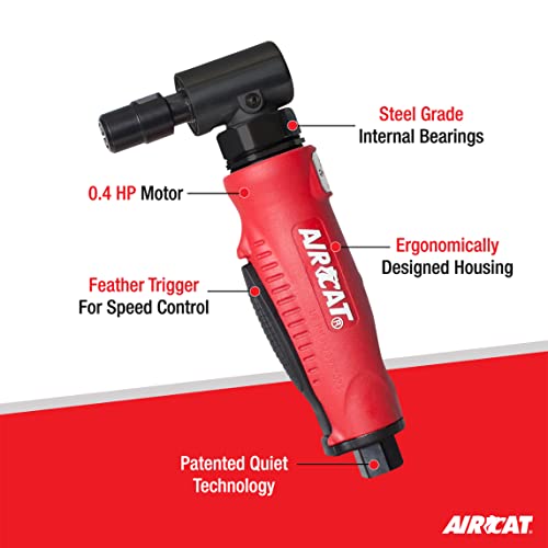 AIRCAT Pneumatic Tools 6255 Composite Right Angle Die Grinder 20,000 RPM - Image 2