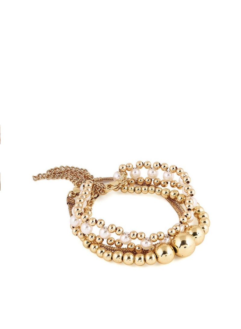 Priyaasi Women Pearls Wraparound Bracelet  - Image 2