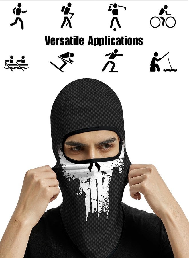 M-YOUNG 4PCS Balaclava Full Face Mask Ski Mask UV Protection Cover Motorcycle Full Face Mask for Men Women (US, Alpha, One Size, Skull) - Image 5
