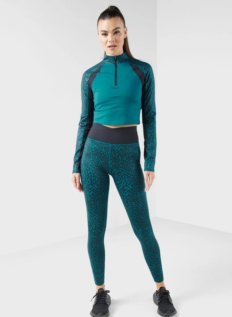 SKECHERS Dvf Gosculpt Animal Print 1/4 Zip Jacket