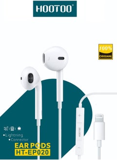 In-Ear original Earphones with lightning port and Mic For iPhone 14, 14 pro,14 pro max  iphone 13, 13 pro,13 pro max iphone 12,12 pro,12 pro max White from HOOTOO