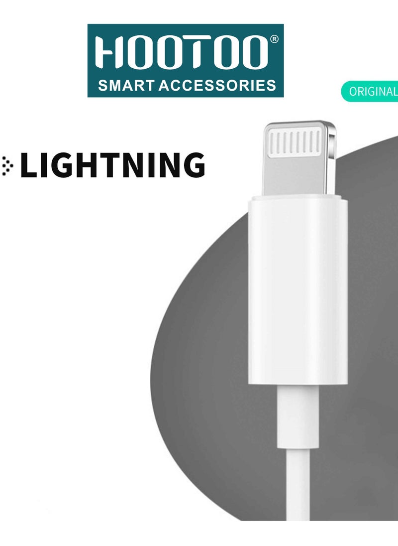 HooToo - In-Ear original Earphones with lightning port and Mic For iPhone 14, 14 pro,14 pro max  iphone 13, 13 pro,13 pro max iphone 12,12 pro,12 pro max White from HOOTOO - Image 1