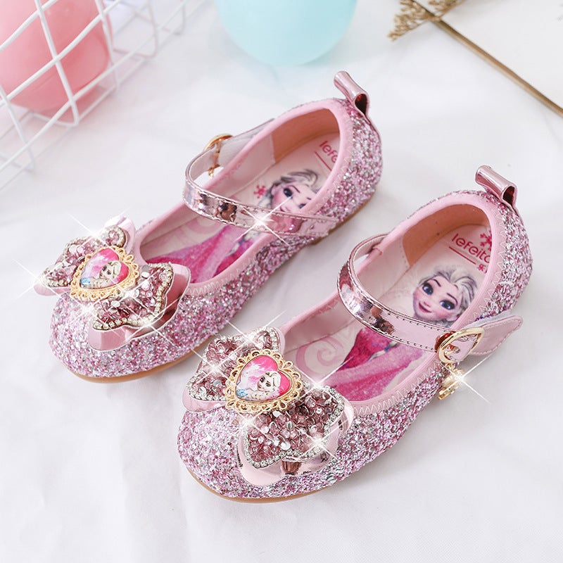Aisha Princess Shoes Fashion Spring New Girls' Shoes Children'S Soft-Soled Little Girl'S Crystal Shoes Sequined Baby Shoes - Image 3