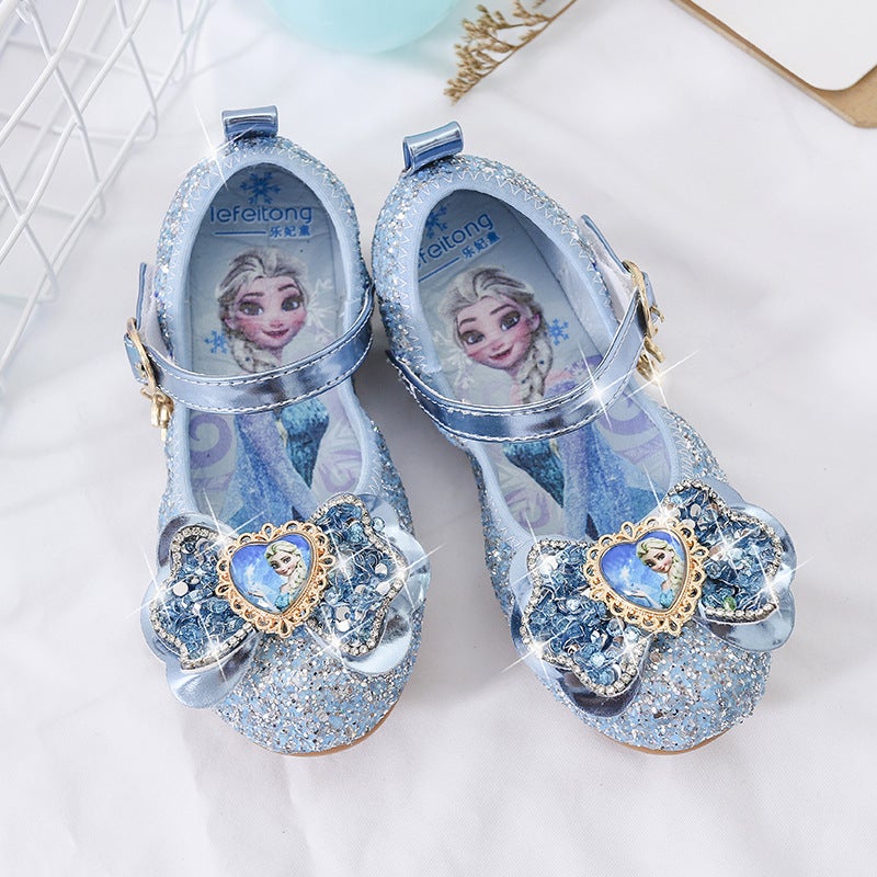 Aisha Princess Shoes Fashion Spring New Girls' Shoes Children'S Soft-Soled Little Girl'S Crystal Shoes Sequined Baby Shoes - Image 5