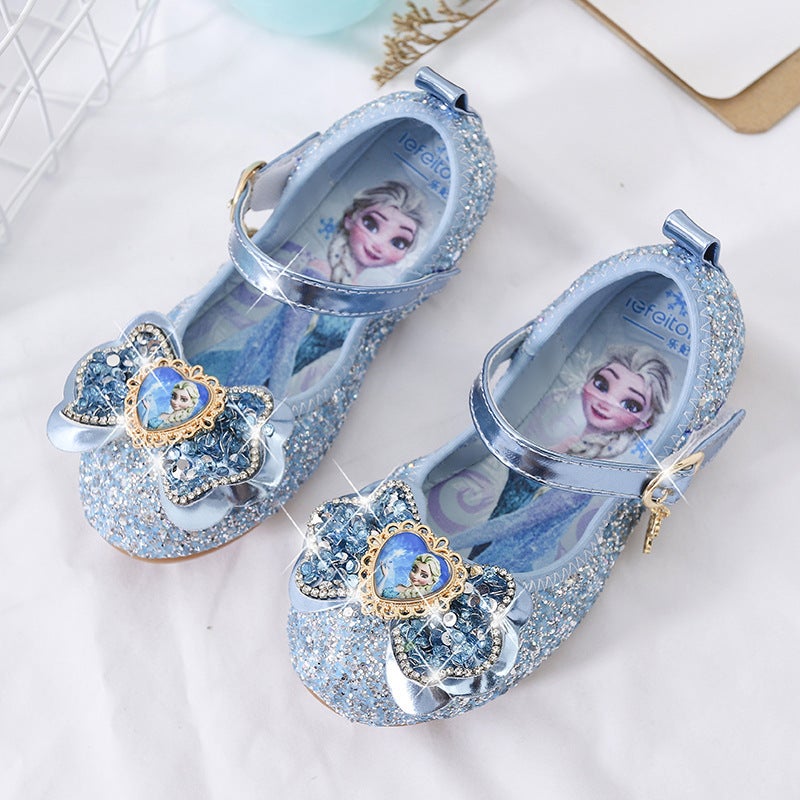 Aisha Princess Shoes Fashion Spring New Girls' Shoes Children'S Soft-Soled Little Girl'S Crystal Shoes Sequined Baby Shoes - Image 2