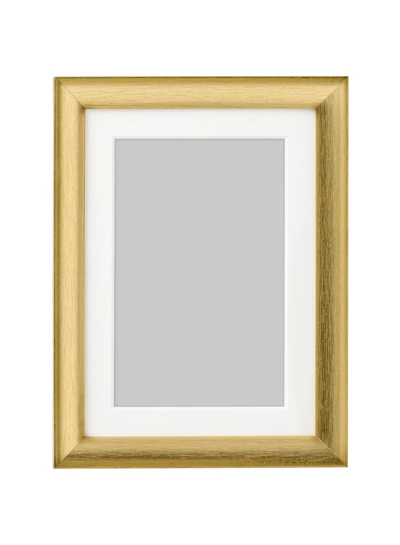 Selecto Hub Gold Picture Frame with Mat | Display 10x15 cm or 13x18 cm Photos | Wall Mount & Tabletop Photo Frame | Plastic Front Protection | Horizontal & Vertical Display - Image 1