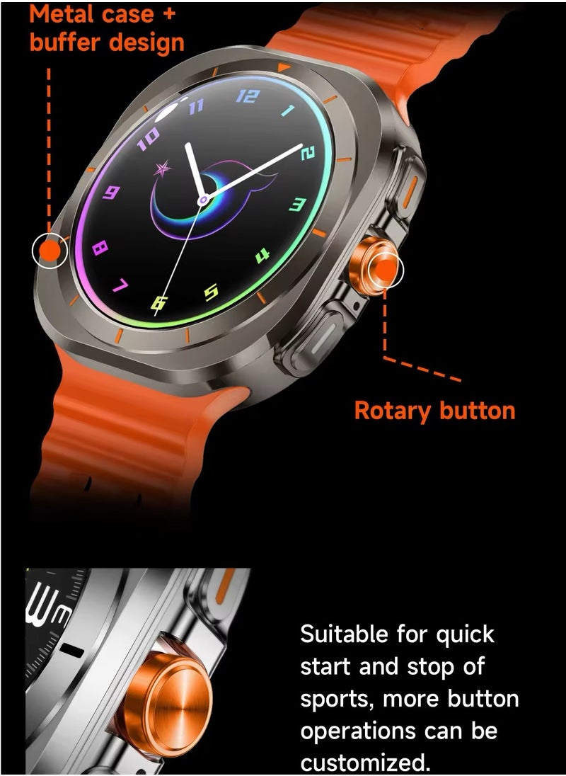 SH PROTECT TOUCH - Galaxy Watch 7 Ultra 47mm IP68 Waterproof Bluetooth Call Compass Smartwatch Smart Watch 7 Ultra 1.43" Super Amoled  Screen GPS Tracking Smart Watch  for Men Outdoor Sports - Image 1