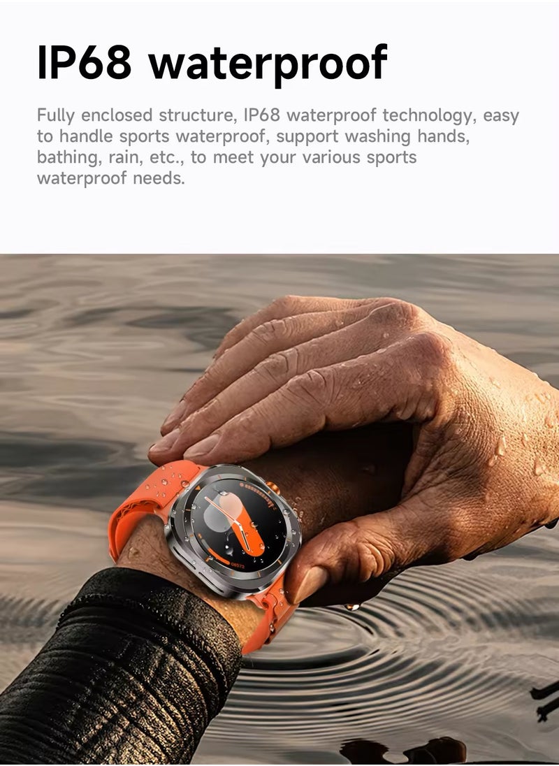 SH PROTECT TOUCH - Galaxy Watch 7 Ultra 47mm IP68 Waterproof Bluetooth Call Compass Smartwatch Smart Watch 7 Ultra 1.43" Super Amoled  Screen GPS Tracking Smart Watch  for Men Outdoor Sports - Image 1