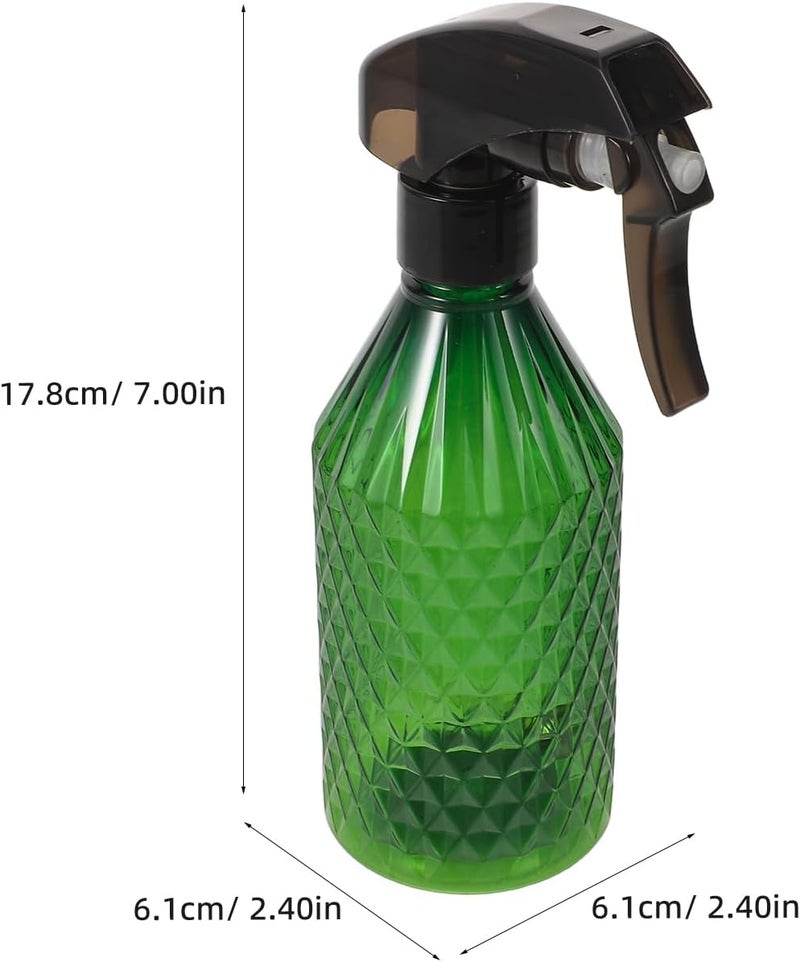 2pcs Continuous Mister Spray Bottles for Hair Styling 200ml with Steel Ball Fine Mist Sprayer for Barber Salon and Home Use Green - Image 2