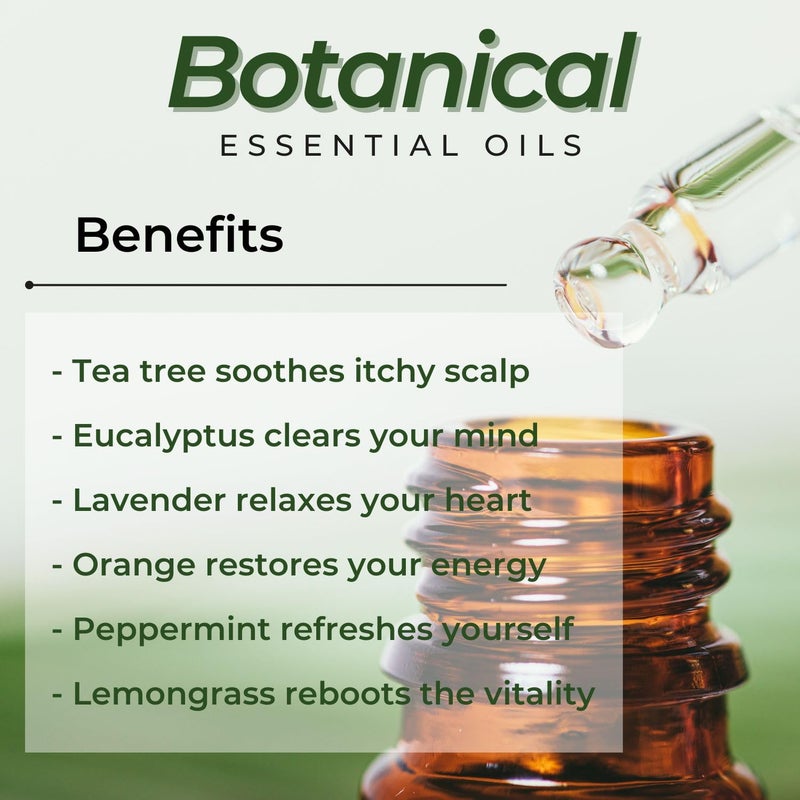 benatu Essential Oils Set (Eucalyptus, Lavender, Lemongrass, Peppermint, Tea Tree, Orange) for Diffuser, Topical Skin, Body, Natural Home Fragrance Gift for Women & Men - Image 4