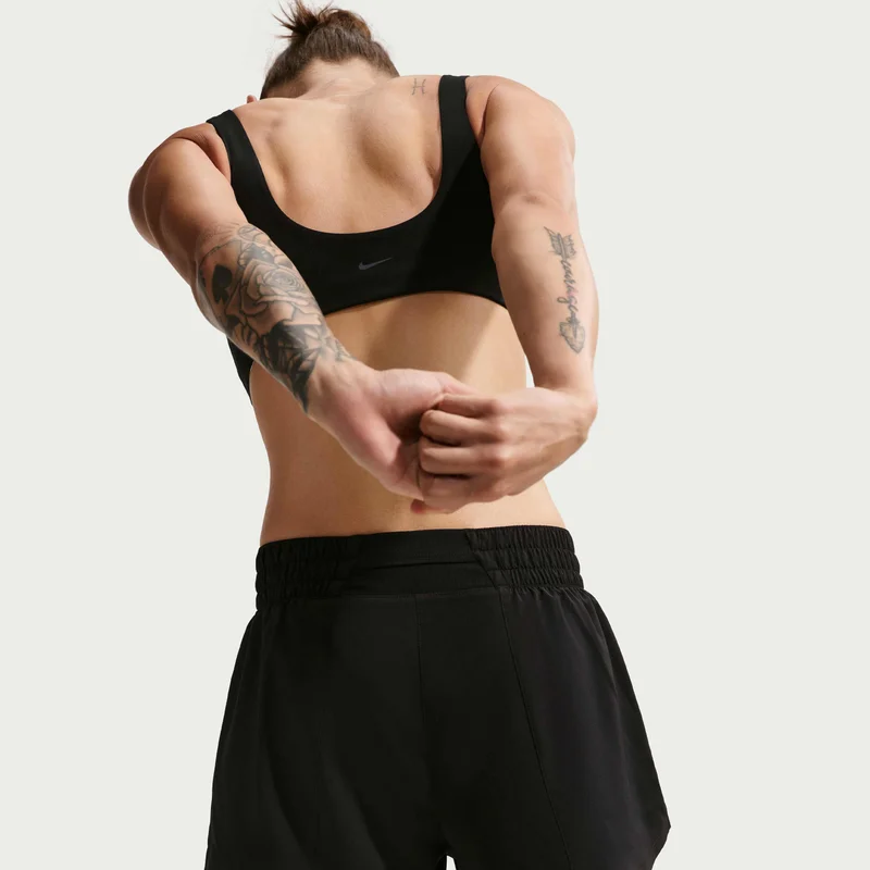 Nike Grey Women's Dri-FIT One High-Waisted 2-in-1 Shorts for Women | Best Price UAE
