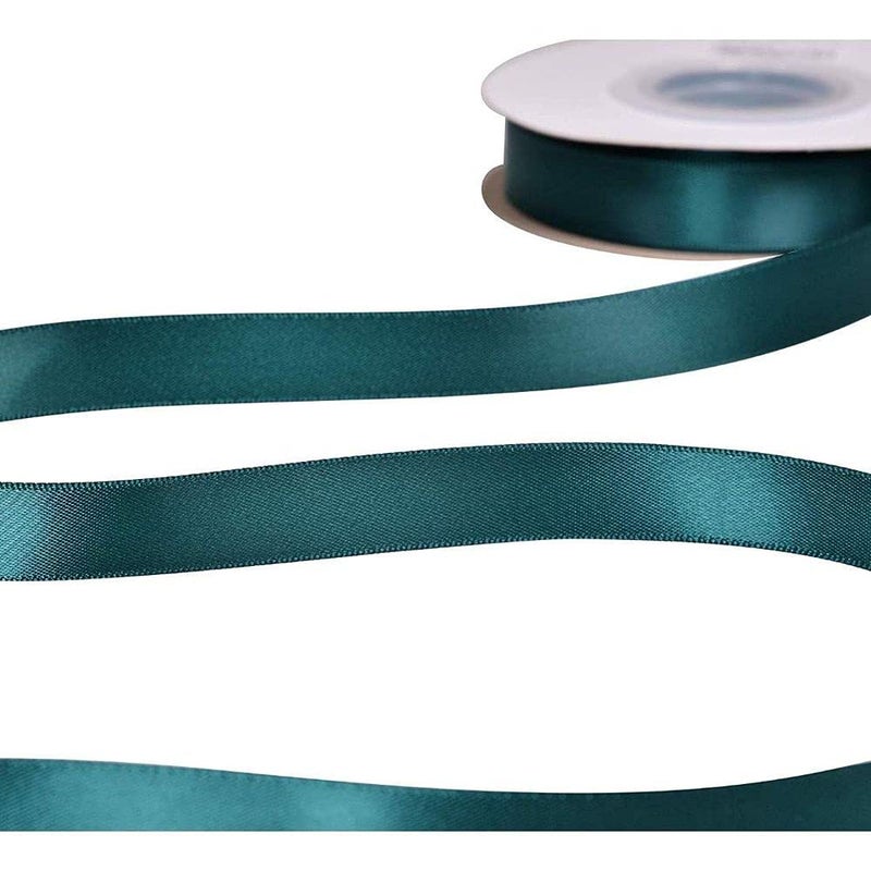 Diy Crafts 18001 Teal Double Face Satin Ribbon for Floral Arrangement, No Fading Woven Ribbon 43959 Inch X 25 Yards, #2, Pack of 25 Yards (Multicolor) - Image 4